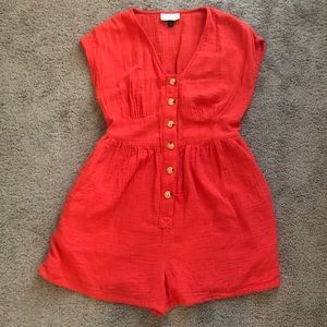 Button down romper